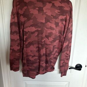 Lululemon camo oversized crew neck
